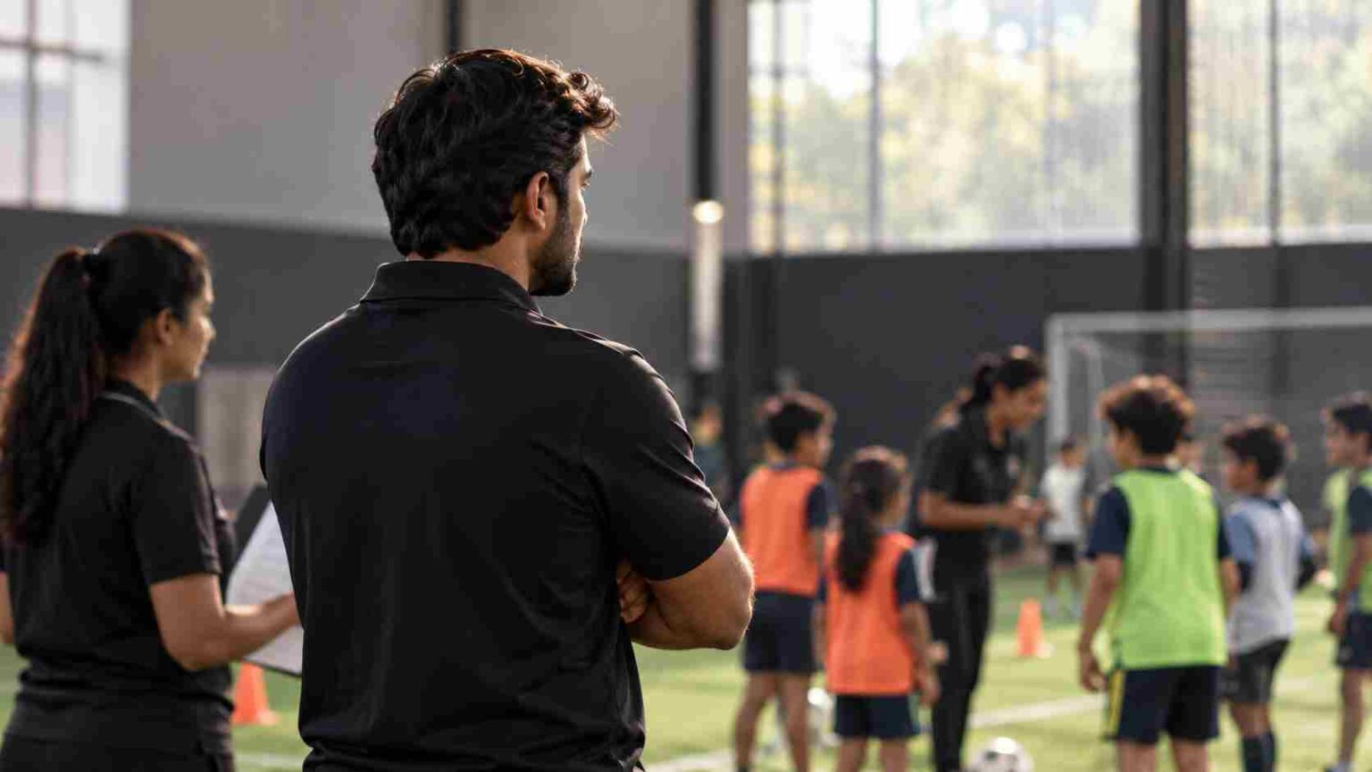 Karthik’s Commitment to Workplace Safety 1 Coaches Overseeing Youth Sports Training compressed